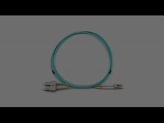 Внутренний LC к SC Дуплексный мультимод OM3 OFNR Волоконно-оптический патч кабель 2,0 мм Аква куртка