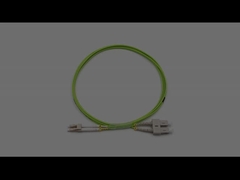 Внутренний LC к SC Дуплексный мультимод 9/125 OM5 OFNR Волоконно-оптический патч кабель 2,0 мм Лимовый зеленый пиджак