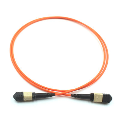 MTP Trunk Cable Assembly MPO Trunk Patch Cord with 0.35dB Max Loss 12/24/48/72 Fibers for 40/100G Ethernet Distance